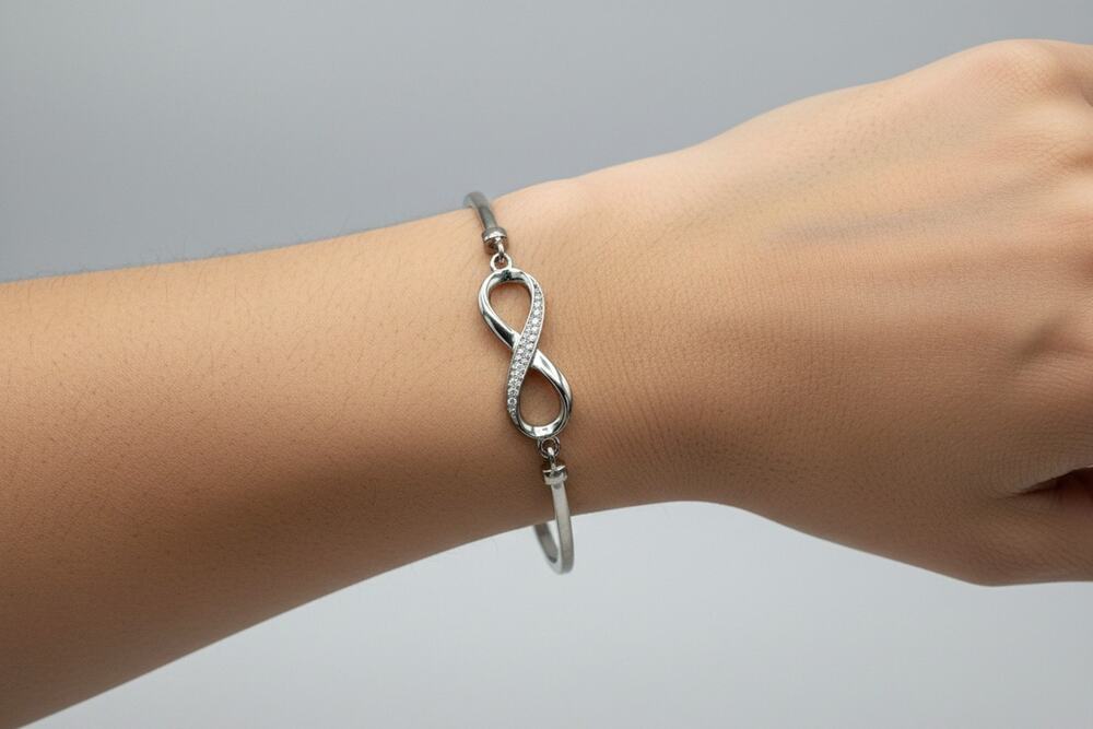 S925 Infinity Cubic Zirconia Bracelet